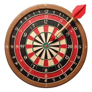 classic dartboard red and black with arrow in the center sticker