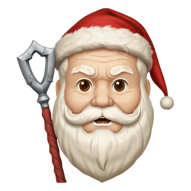 Santa in a mace mask sticker