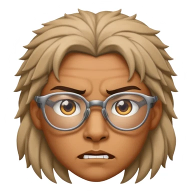 Glasses-Wearing wild Warrior sticker