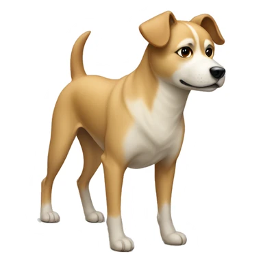 This Taiwanese village dog has a beige coat, expressive eyebrow markings, and an alert, resilient posture typical of street dogs in Taiwan. sticker