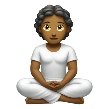 Angel meditating in front of a waterfall sticker