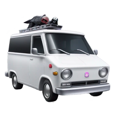 Barbie camper Fr-s Haunted Darth Vader’s ice cube race car with bright white headlights and light saber bumpers  sticker