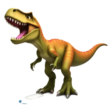 T-Rex on surfboard sticker