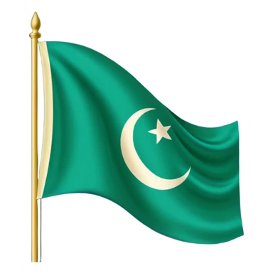 Uzbek flag fluttering in the moon sticker