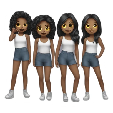 four girls band sticker