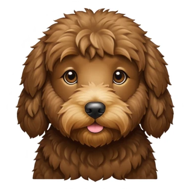 dark brown goldendoodle with straight fur sticker