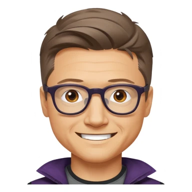 Jeremy Lee Renner Hawkeye with GLasses
 sticker