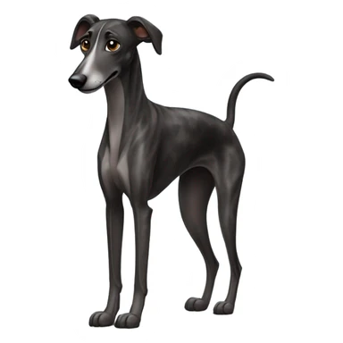 Greyhound dog black brindle sticker
