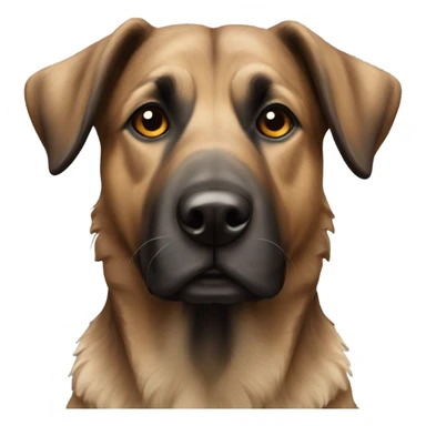 Brindle short haired shepherd dog head sticker