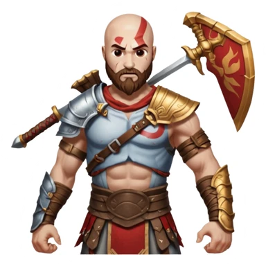 Gof of war and his son sticker