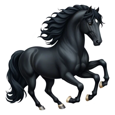 Friesian horse sticker