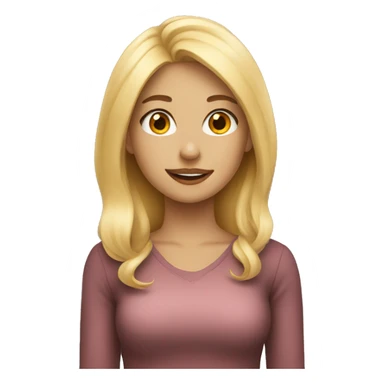 Blonde Girl in love sticker