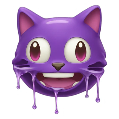 Melting-poison-type-pokemon-purple-cat sticker