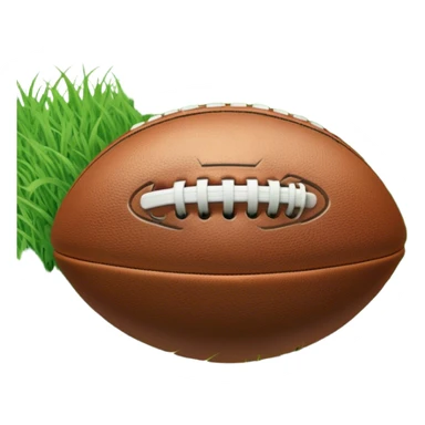 Cinematic Realistic image of an AFL ball resting on a lush, grassy field, showcasing weathered leather textures and intricate markings, bathed in soft, natural lighting that emphasizes its iconic role in the game sticker