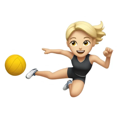 blonde girl playing volleyball  sticker