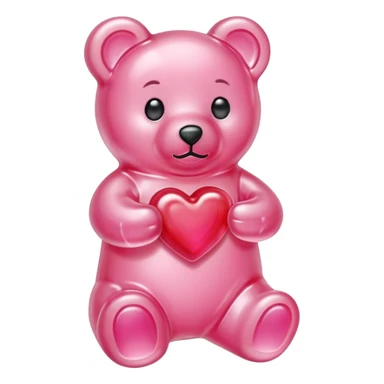 transparent pink gummy bear heart pink pastel  sticker