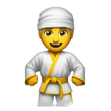 Karate yellow belt  sticker