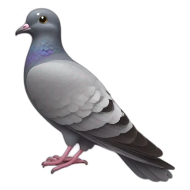 a bow emoji of a pigeon who's flying sticker