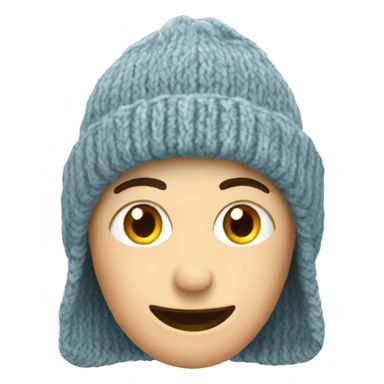 Knitted wool cap sticker