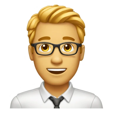 créé un émoji d'un community manager heureux sticker