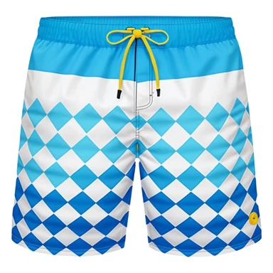 Cool bright Mens swim trunks sticker