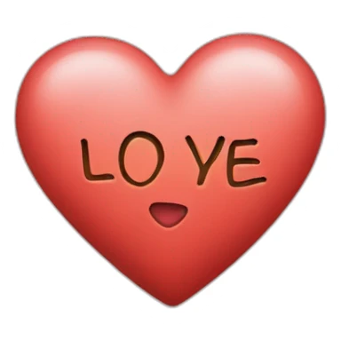 Heart with I love you texted on sticker