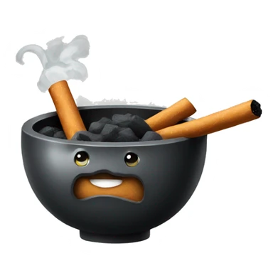 Smoking bowls of charcoal sticker