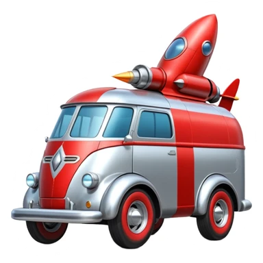 Heroic SuperBug hot rod Ron’s exterminator superminator futuristic rocket-powered tall robot Chevy delivery van (motto: bug out rocket Bombing creepy bugs is fun) sticker