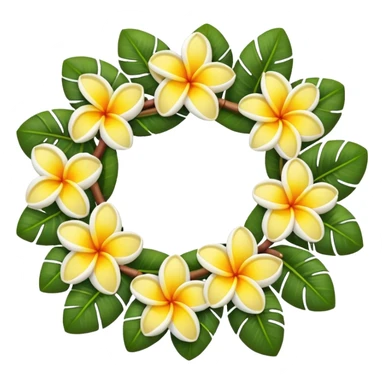 Plumeria lei sticker