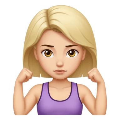 Girl trying to be strong  sticker