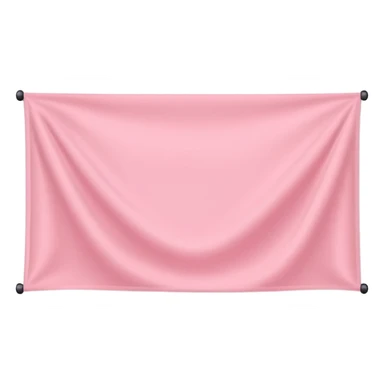 Flat light pink horizontal banner sticker