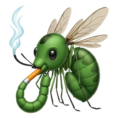mosquito fumando un cigarro sticker