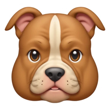 light brown pocket bully facing forwards, head and shoulders sticker