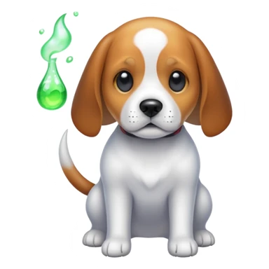 dog beagle ghost with sprite sticker