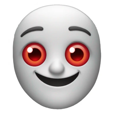 Normal 😃 emoji with Red eyes and in the background smoke sticker