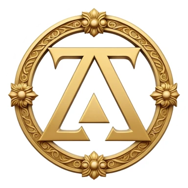 Greek letters Theta and Delta combined into a single sign sticker