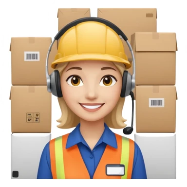 Sales women specialist in shipping sticker