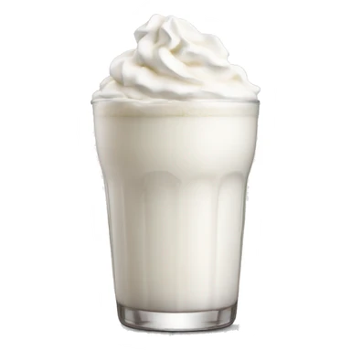 White drink with whipped cream on top sticker