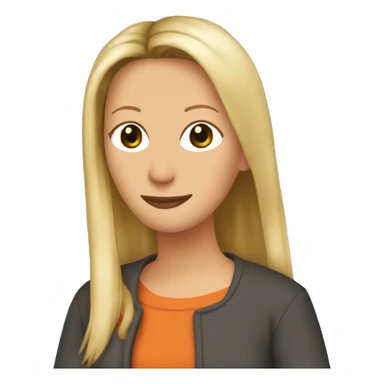 Phoebe Buffay Friends wearing orange tol sticker