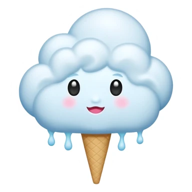 white Cloud Cotton Candy – light white puff, oversized and airy. sticker