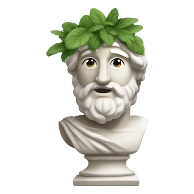 greek statue wih plant sticker