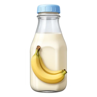 baby Milk bottle with banana tag sticker