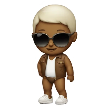 full body baby with sunglasses sticker