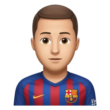 Crea a Eden Hazard con la camiseta del Barcelona sticker