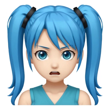 Hatsune Miku angry twintail sticker