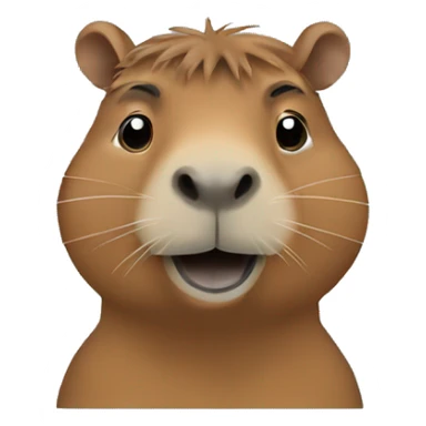 Capybara using a blue T-shirt  sticker