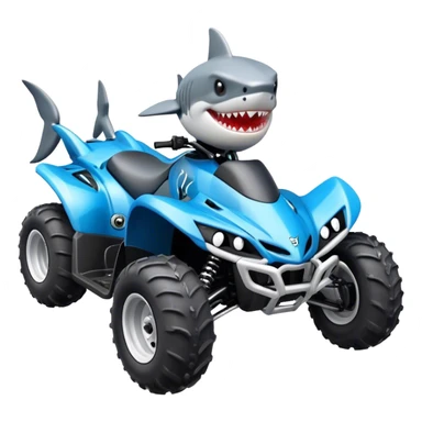 atv quad banshee front with a smile shark sticker