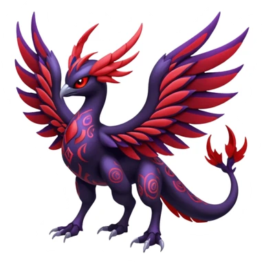Yveltal-Lunala-Fakémon-hybrid-creature (full body)  sticker