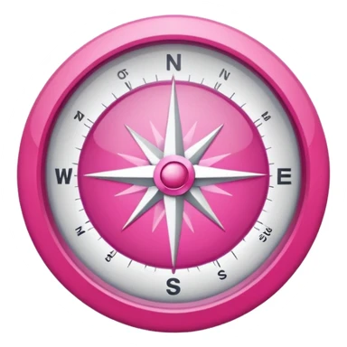 mix light pink dark pink and white girly internet compass logo sticker
