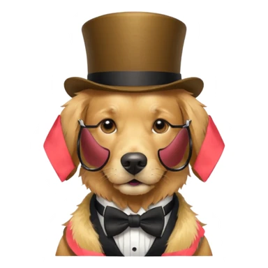 golden retriever gentleman sticker